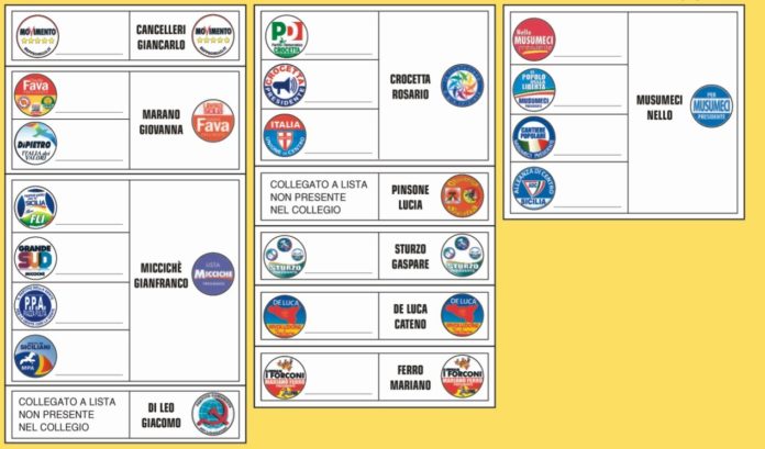 fac simili Regionali 2012