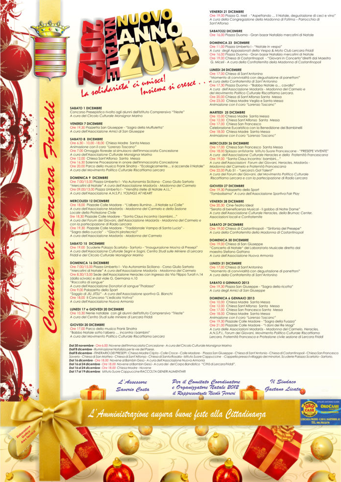 MANIFESTO NATALE 2012