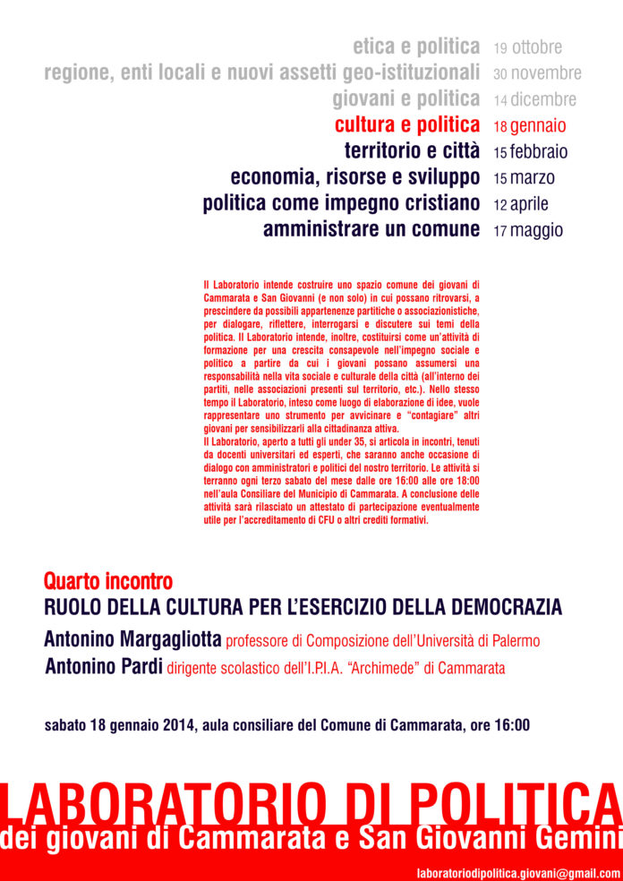 Manifesto Lab Politica 4° incontro