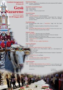 programma gesù nazareno 2014