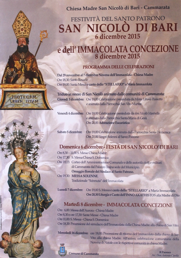 Programma festa S.Nicola e Immacolata